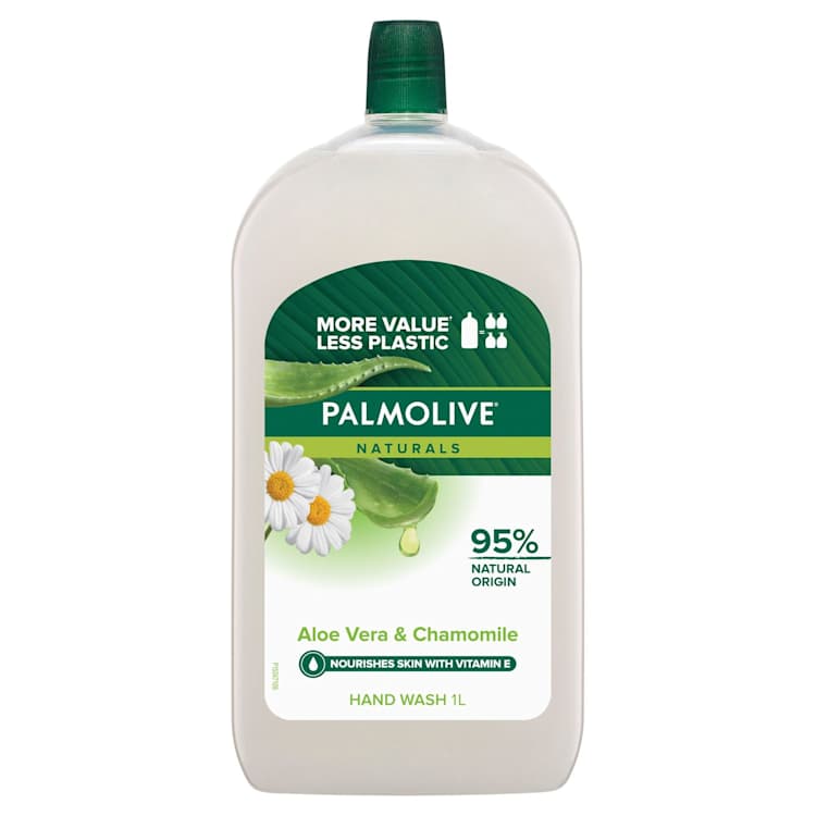 Palmolive Naturals Liquid Hand Wash Soap Aloe Vera & Chamomile with Moisturising Milk Refill & Save Recyclable