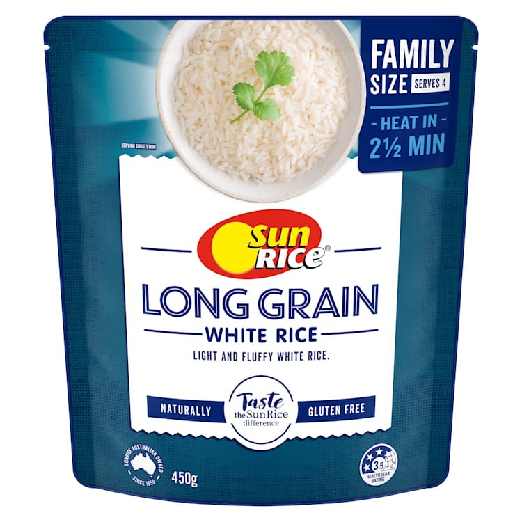 SunRice Microwave Long Grain White Rice Family Pack