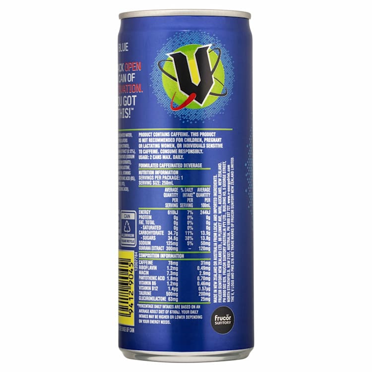 V Energy Drink Blue