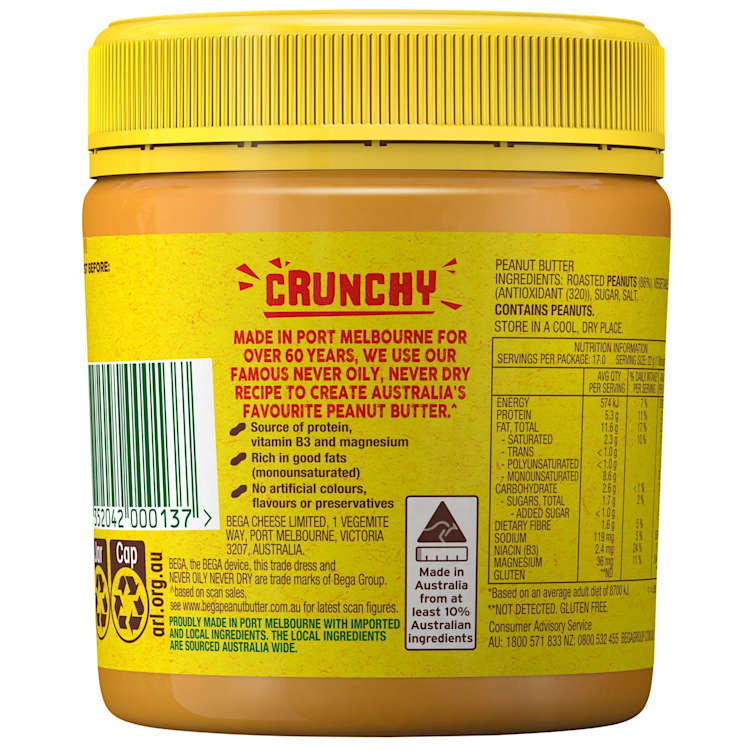 Bega Peanut Butter Crunchy