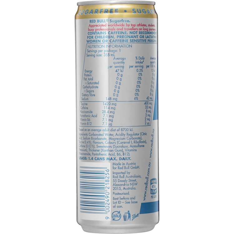 Red Bull Energy Drink Sugar Free