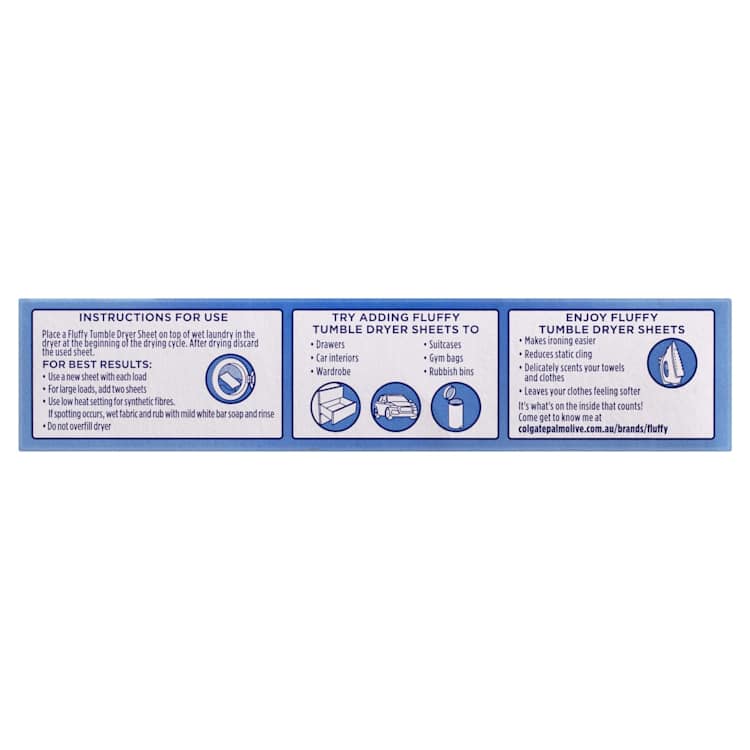 Fluffy Tumble Dryer Sheets Field Flowers Long Lasting Fragrance