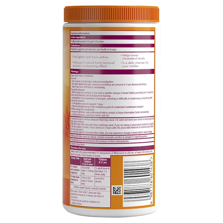 Metamucil Daily Fibre Supplement Smooth Orange 48 Doses