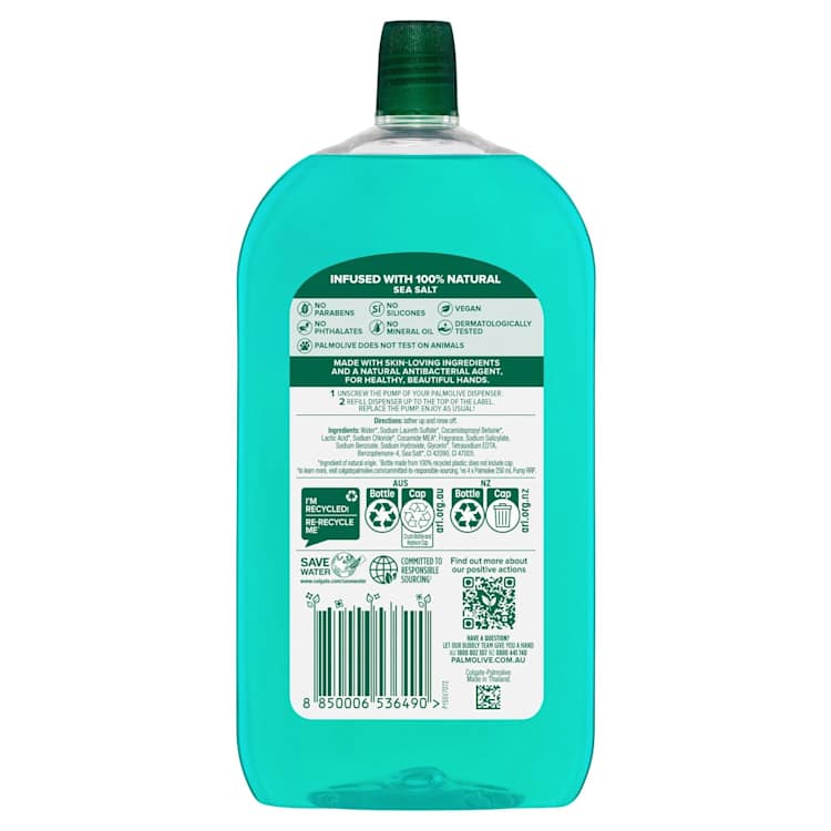 Palmolive Antibacterial Liquid Hand Wash Soap Sea Minerals Refill & Save