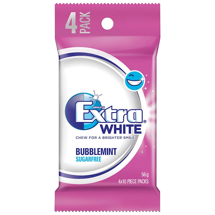 Extra White Bubblemint Chewing Gum Sugar Free
