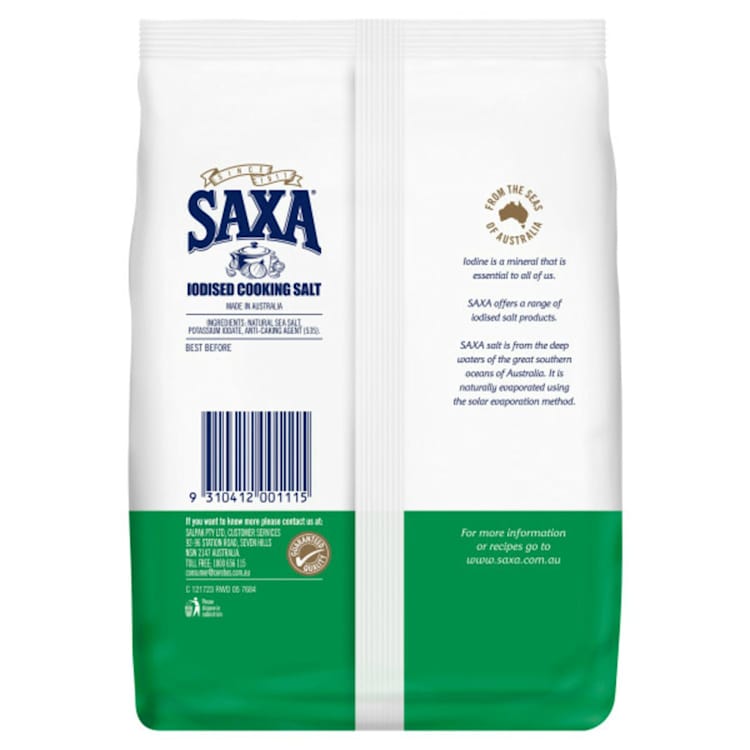 Saxa Salt Cooking Iodised