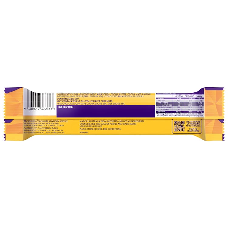 Cadbury Crunchie Chocolate Bar