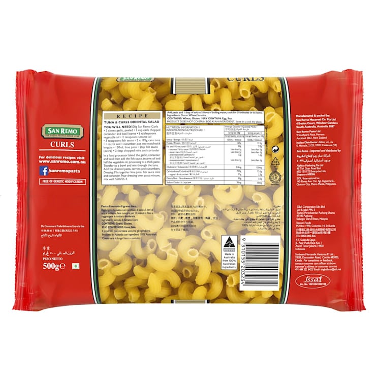 San Remo Curls Pasta No 27