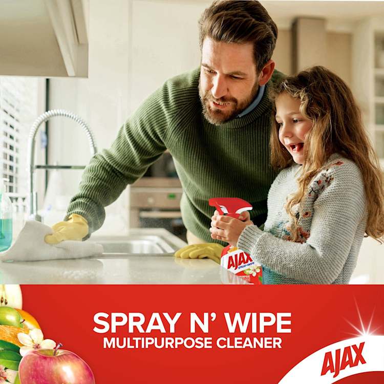 Ajax Spray n' Wipe Multi-Purpose Antibacterial Disinfectant Cleaner Trigger Surface Spray Apple & Citrus