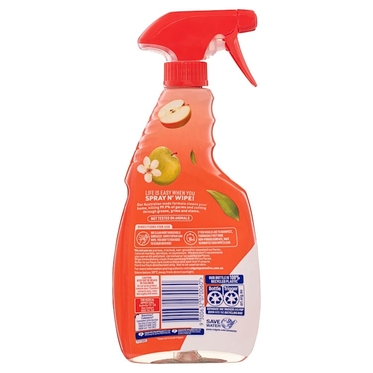 Ajax Spray n' Wipe Multi-Purpose Antibacterial Disinfectant Cleaner Trigger Surface Spray Apple & Citrus