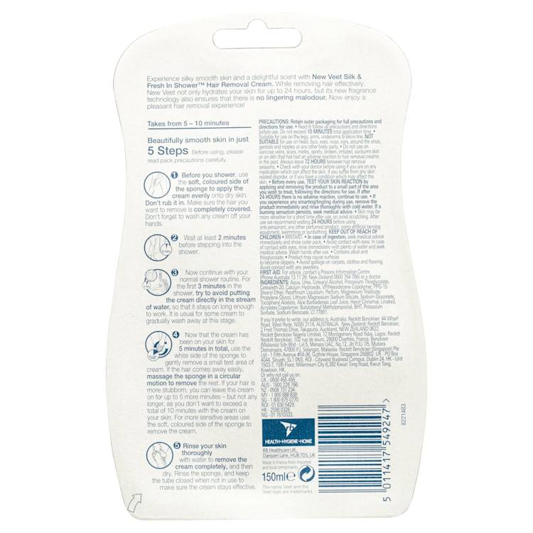Veet In Shower Cream for Sensitive Skin Hair Removal