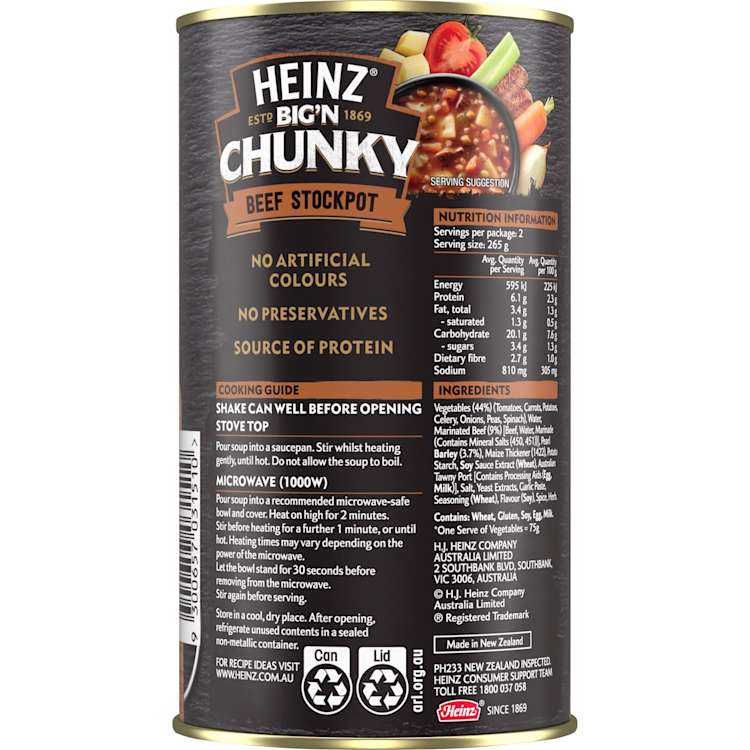 Heinz Canned Soup Chunky Beef Stockpot