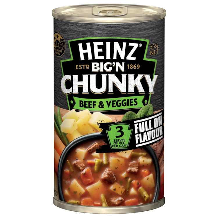 Heinz Big N Chunky Canned Soup Beef & Vegetable