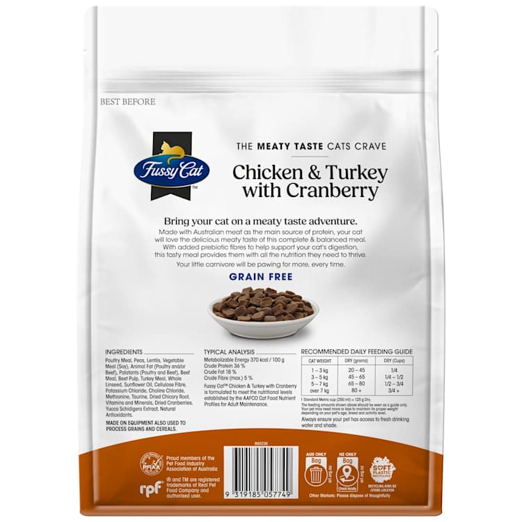 V.I.P. Fussy Cat Grainfree Chicken Turkey & Cranberry
