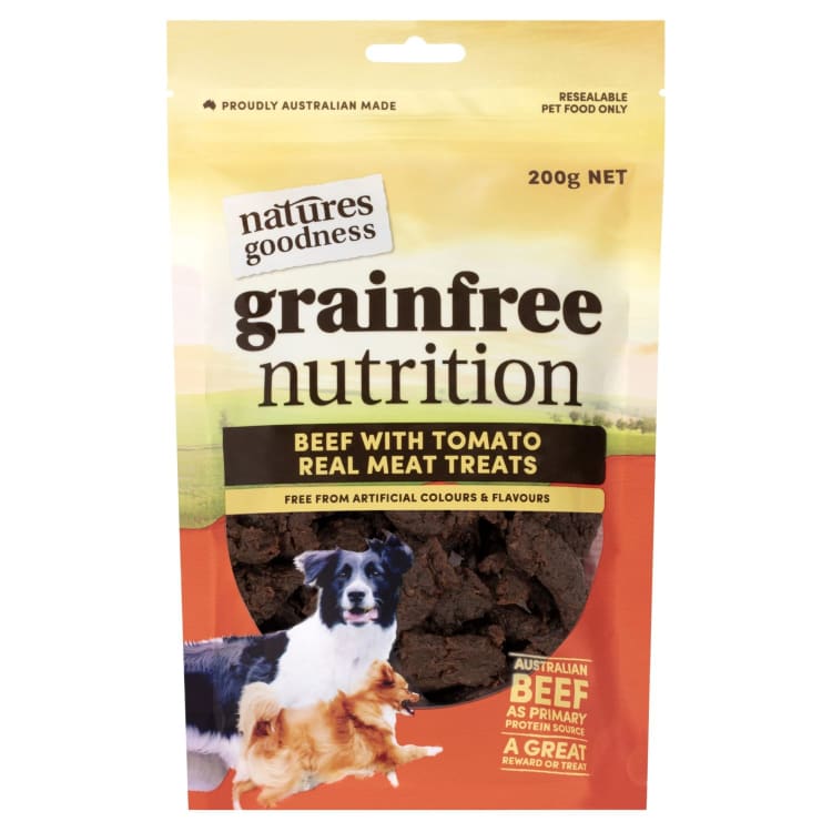 Natures Goodness Grain Free Beef with Tomato Dog Treats IGA Shop
