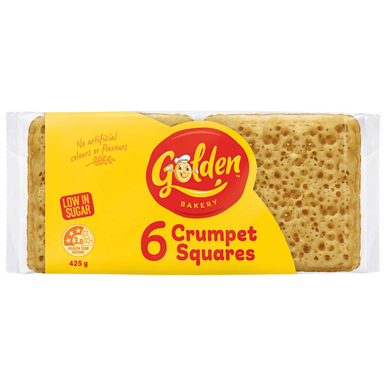 Golden Crumpets Squares