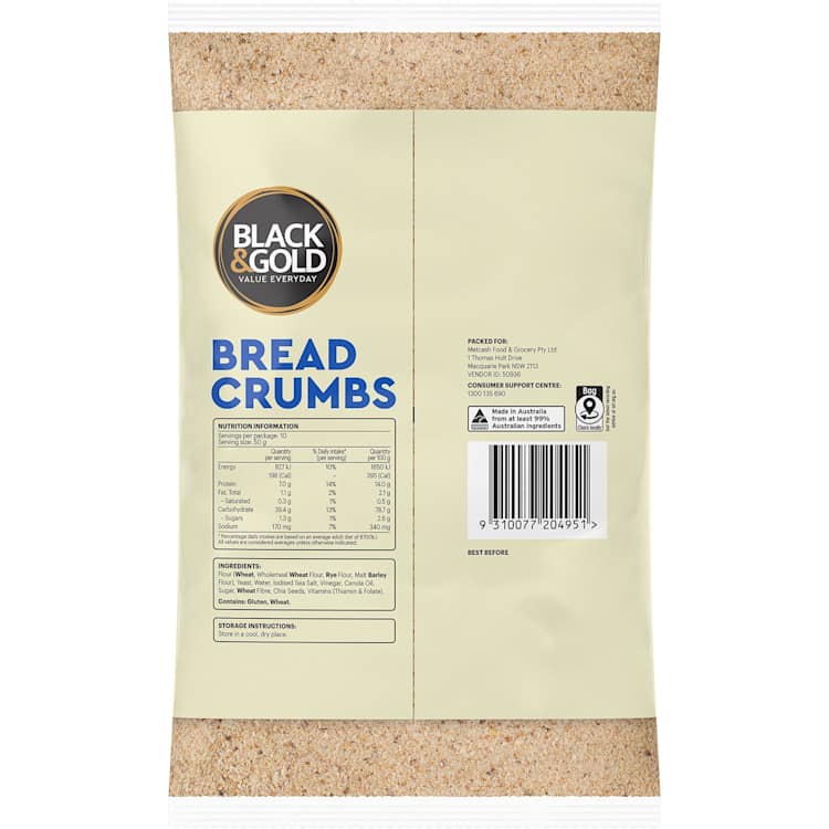 Black & Gold Bread Crumbs