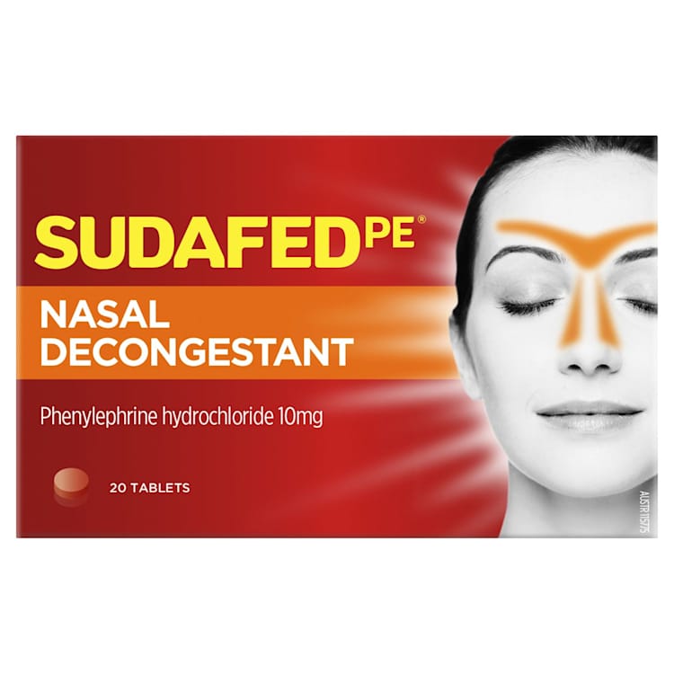 Sudafed PE Nasal Decongestant 20 Tablets x 10mg