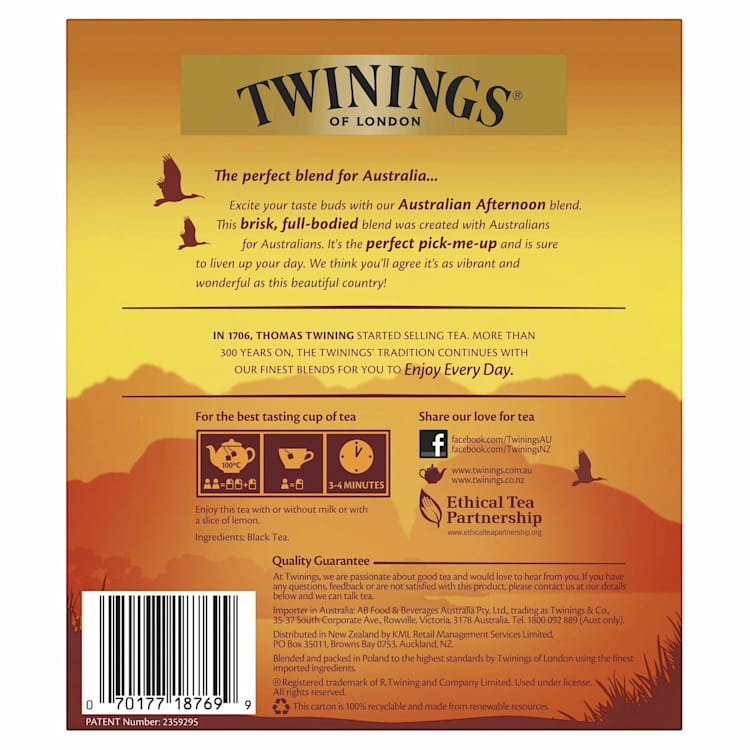 Twinings Australian Afternoon Tea Bags