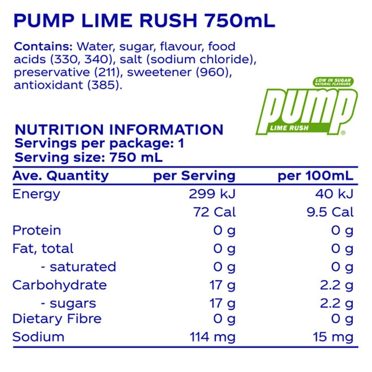 Pump Lime Rush Water Bottle