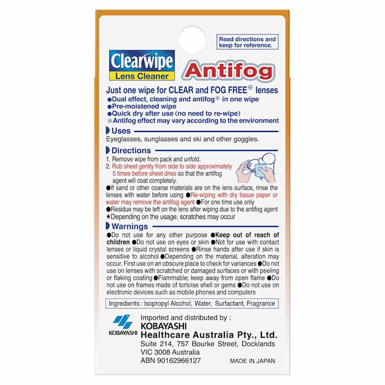 Clearwipe Anti Fog