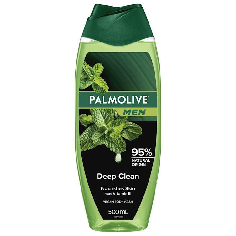 Palmolive Men Deep Clean Body Wash With Spearmint Oil pH Balanced