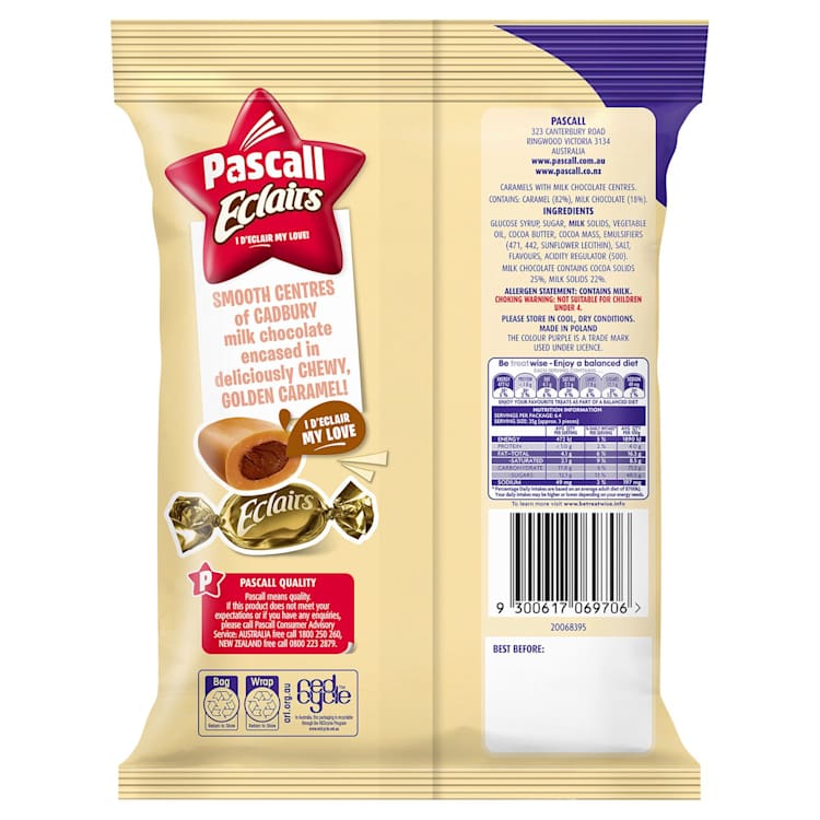 Cadbury Pascall Chocolate Eclairs