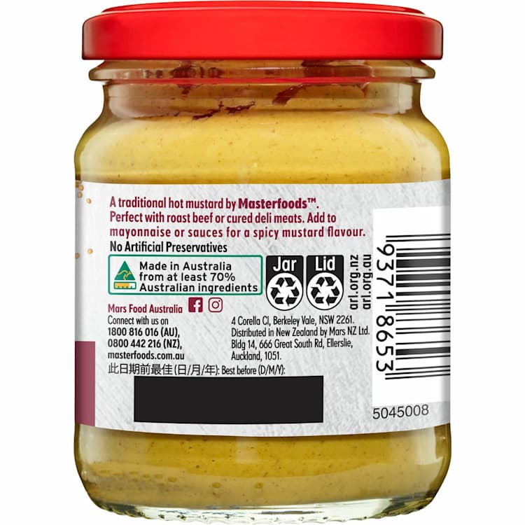 MasterFoods Hot English Mustard
