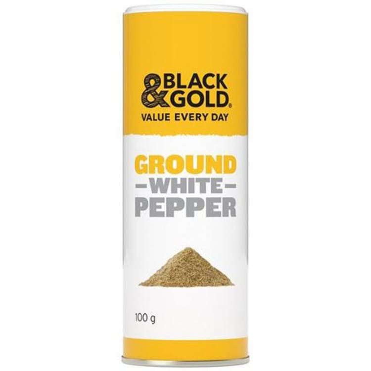 Black & Gold Ground White Pepper