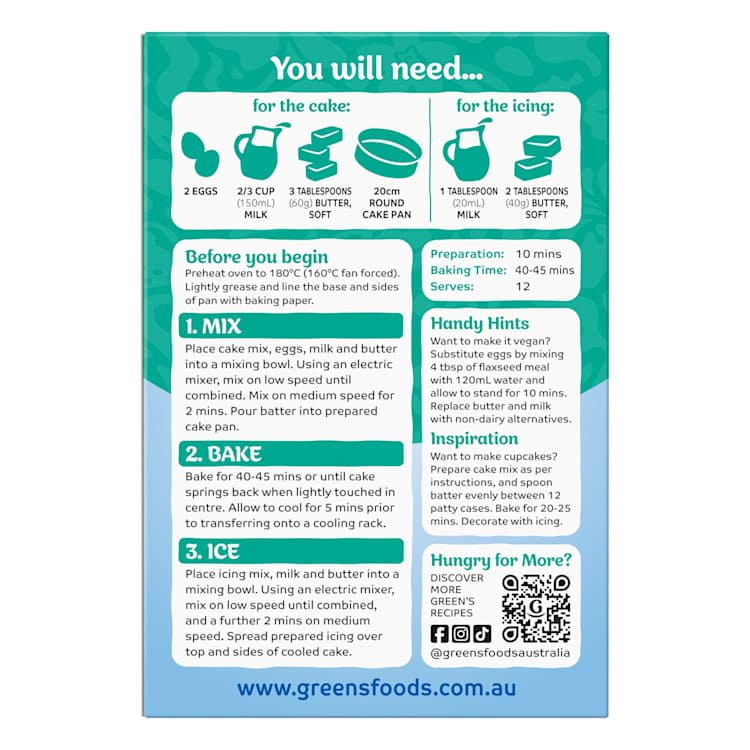 Green's Traditional Moist Vanilla Cake Mix