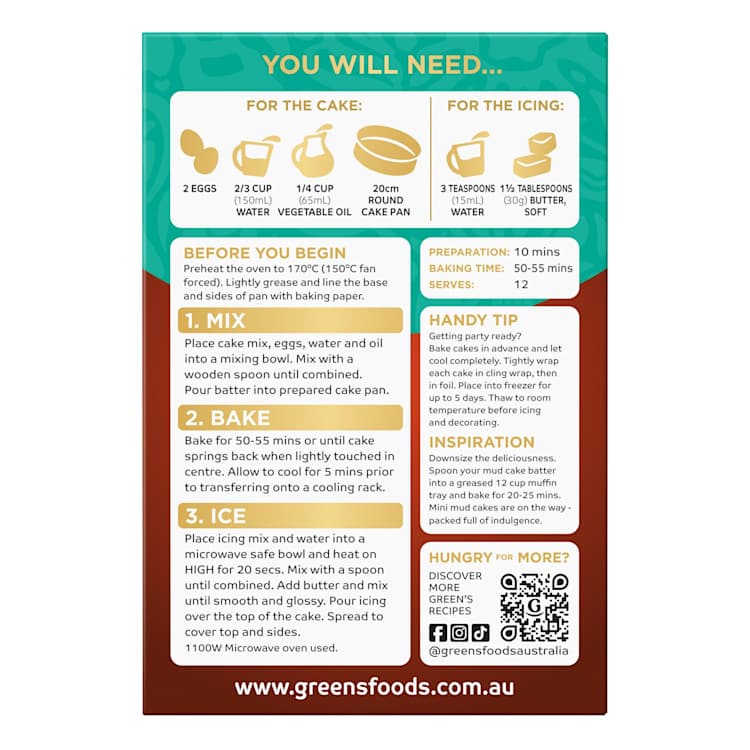 Green's Caramel Mud Cake Mix