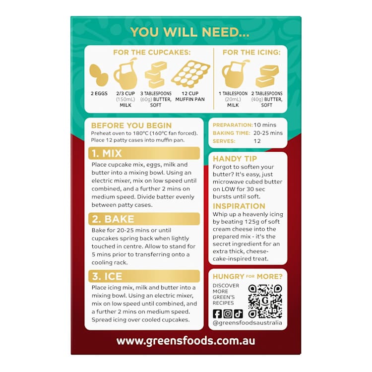 Green's Red Velvet Cupcake Mix