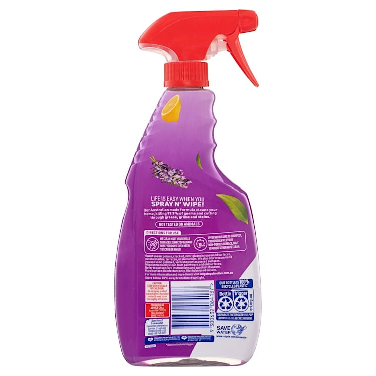 Ajax Spray n' Wipe Multi-Purpose Antibacterial Disinfectant Cleaner Trigger Surface Spray Lavender & Citrus