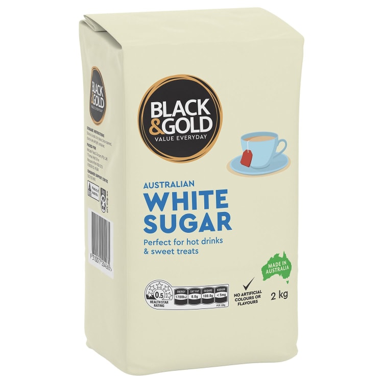 Black & Gold White Sugar