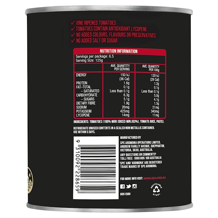 Ardmona Vine Ripened Diced Tomatoes