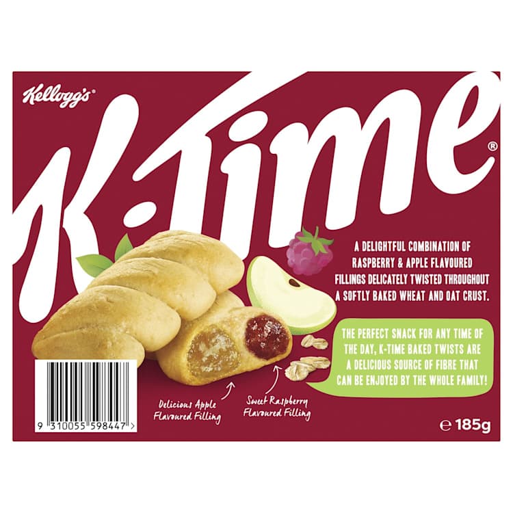 Kellogg's K-Time Baked Twists Raspberry & Apple Flavour