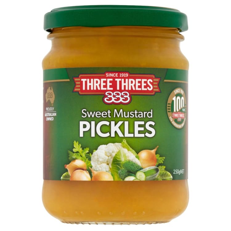 Three Threes Sweet Mustard Pickles