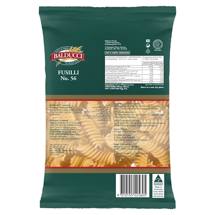 Balducci Fusilli No. 56 500g | IGA Shop Online