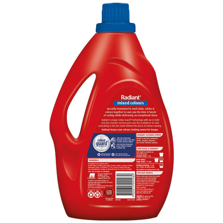 Radiant All-In-One Mixed Colours Laundry Liquid