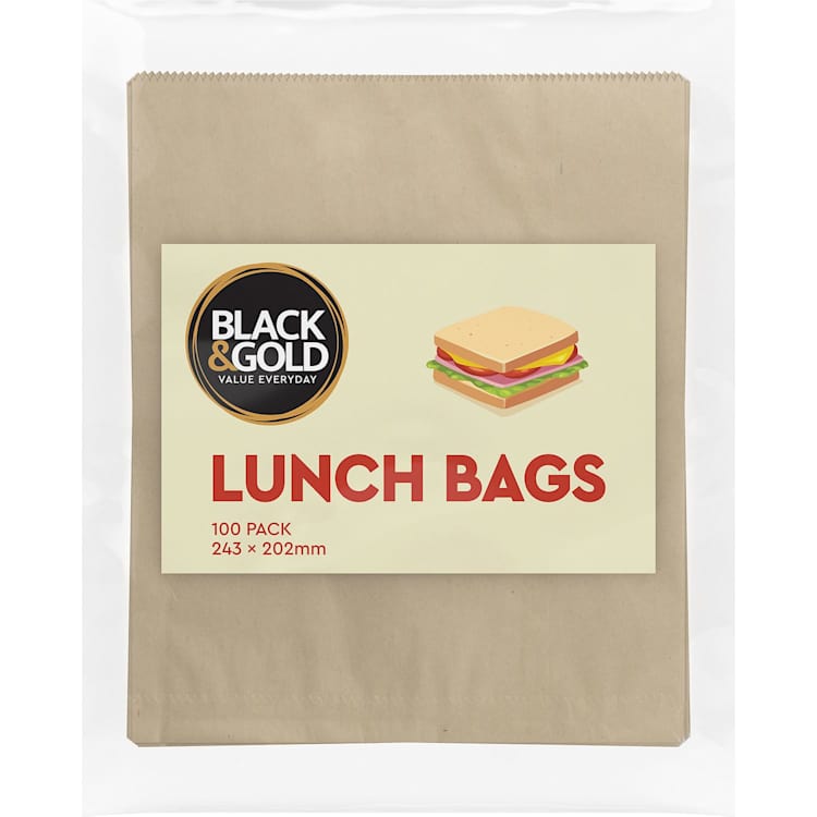 Black & Gold Lunch Bags