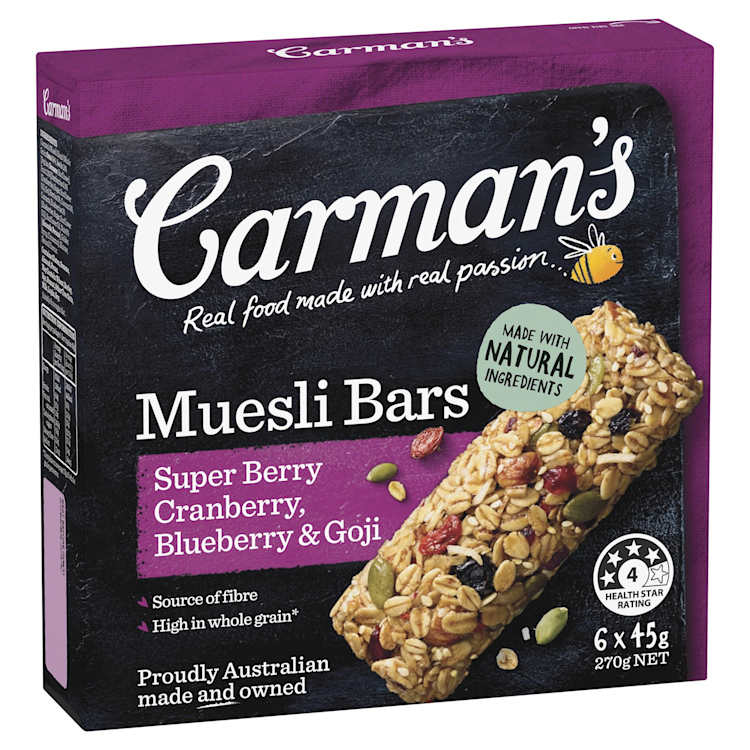 Carman's Super Berry Muesli Bars