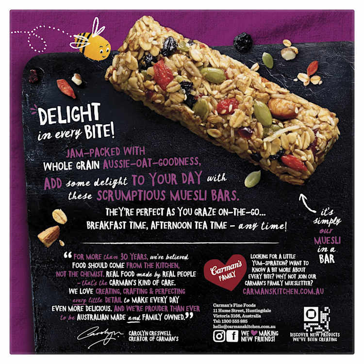 Carman's Super Berry Muesli Bars
