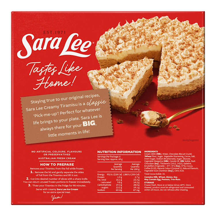 Sara Lee Dessert Tiramisu