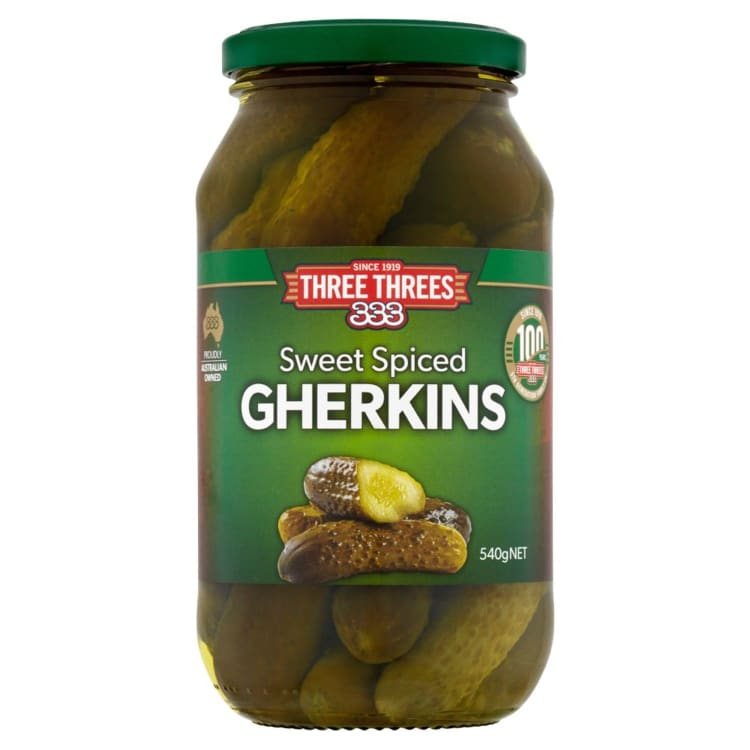 Three Threes Gherkins Sweet Spiced