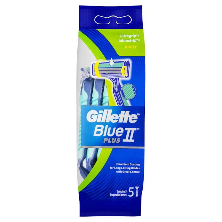 Gillette Blue Ii Disposable Shaving Razor Ultra Grip Pivot