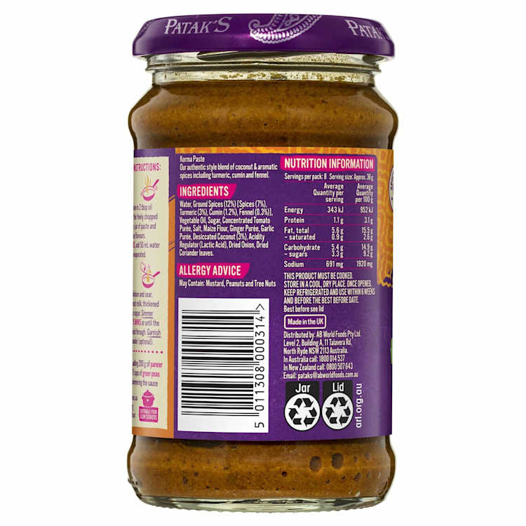 Patak's Korma Paste