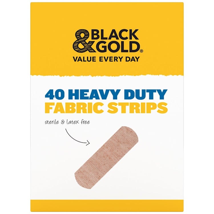 Black & Gold Heavy Duty Fabric Strips