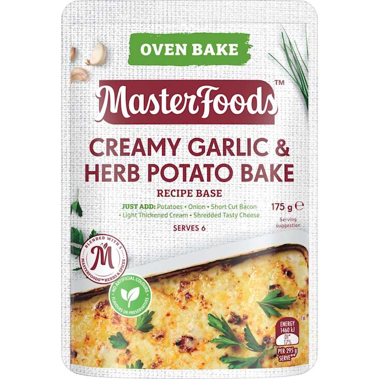 MasterFoods Creamy Herb Garlic Potato Bake