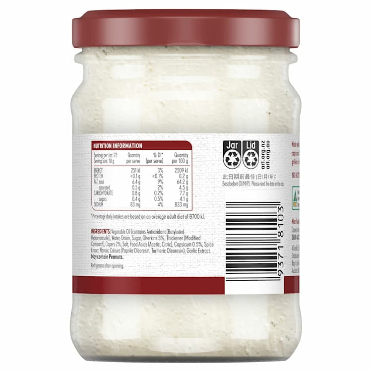 MasterFoods Traditional Tartare Sauce