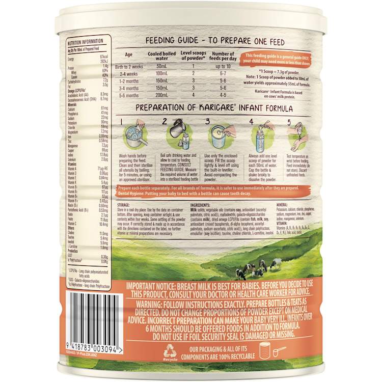 Karicare 1 Baby Infant Formula From Birth to 6 Months